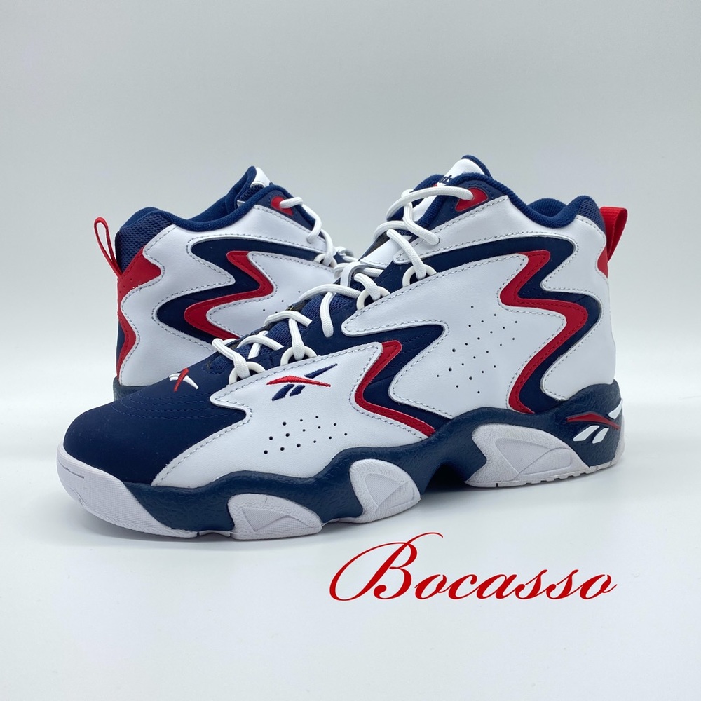 Reebok Debuting in July 2018, the Mobius OG 'White Collegiate Navy Red'